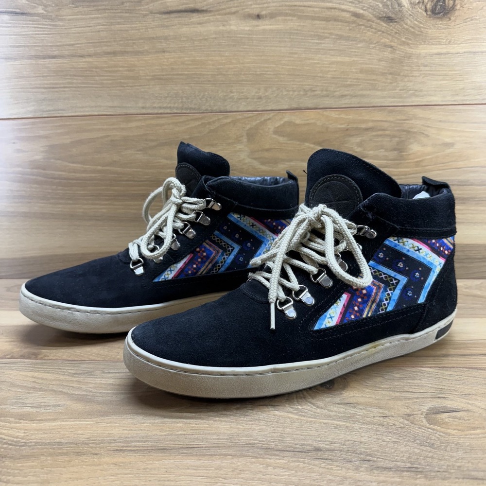 Inkkas Camping sneaker Mens 11 Womens 13 Black Suede Lace up